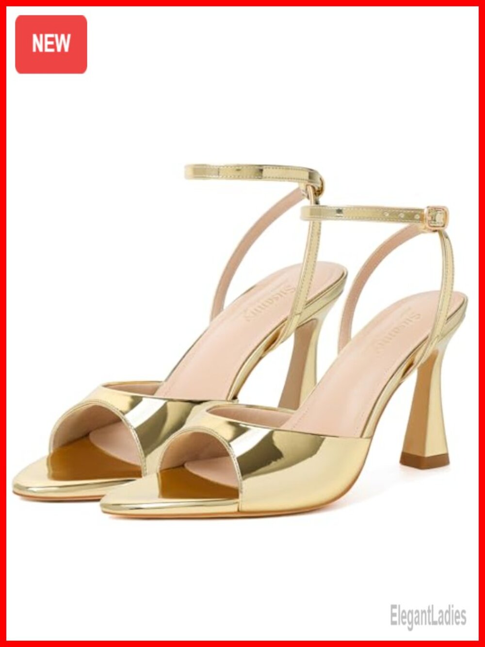 Pointed Open Toe Strappy Chunky Block Kitten Heel Ankle Strap Sandals Wedding